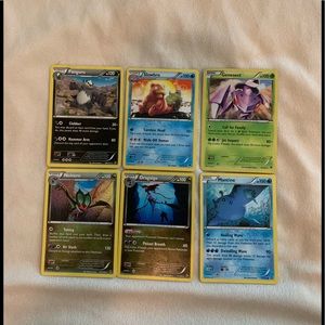 6 RARE Pokémon cards